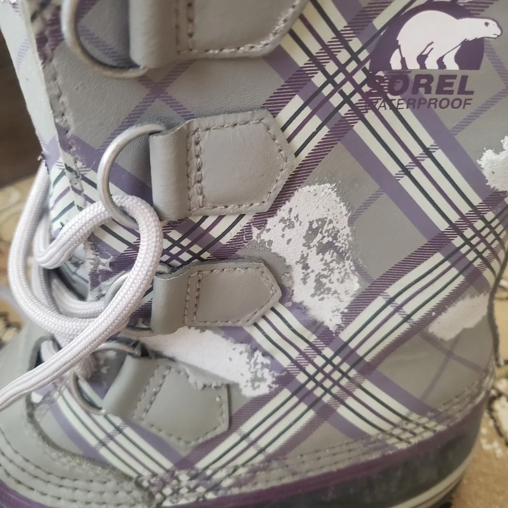 Sorel Boots 8 winter snow plaid 1964